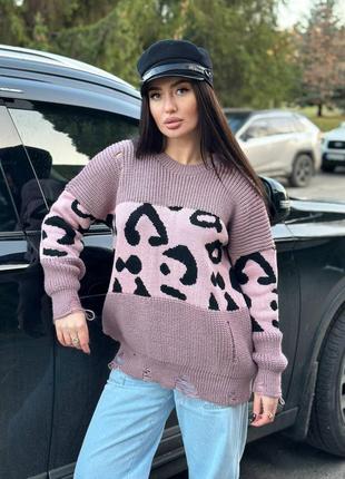 Об'ємний светр, светр туніка6 фото