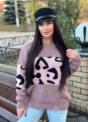 Об'ємний светр, светр туніка5 фото