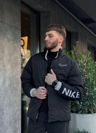 Новинка мужская двусторонняя зимняя куртка nike