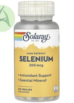 Solaray, селен, 200 мкг, 100 капсул