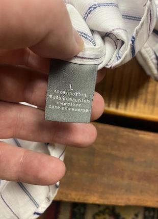 Мужская хлопковая полосатая рубашка apt.9 (апт 9 лрр идеал оригинал разноцветная)