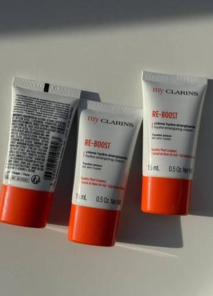 Тонізуючий крем для обличчя my clarins re-boost hydra-energising cream  мініатюри 15мл
