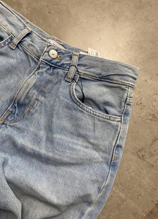 Блакитні джинси wide leg zara кльош / голубые джинсы клеш7 фото