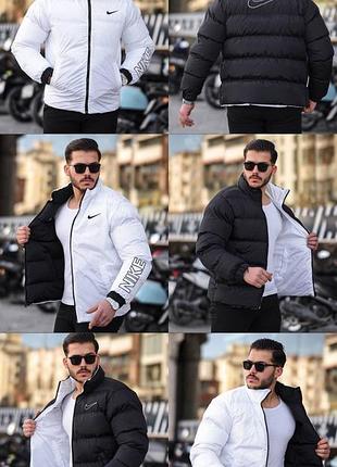 Новинка мужская двусторонняя зимняя куртка nike