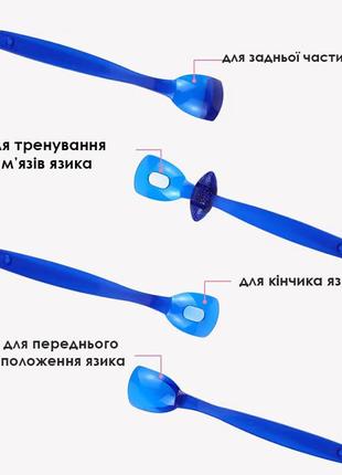 Логопедический инструмент ora-light blue ротовой полости детская артикуляционная ложка...