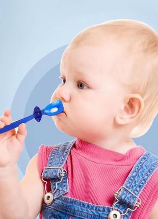 Логопедический инструмент ora-light blue ротовой полости детская артикуляционная ложка...