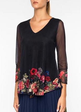 Стильная блуза лонгслив в сетку desigul s/m, кофточка в сеточку