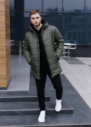 ❄️мужская зимняя удлиненная куртка