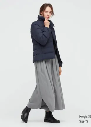 Женский ультралегкий пуховик uniqlo куртка на пуху (р s-m)оригинал