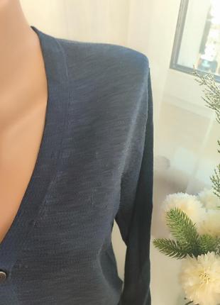 Синий шерстяной кардиган uniqlo4 фото