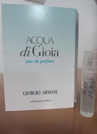 Пробник acqua di gioia від giorgio armani
