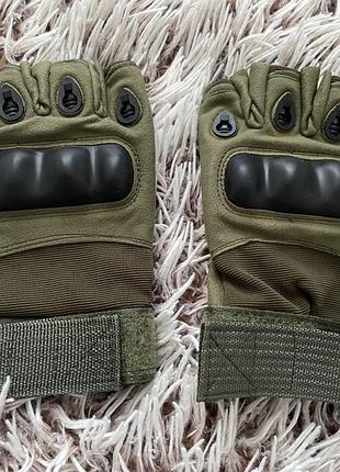 Тактические армейские перчатки олива / тактические перчатки без пальцев / перчатки...