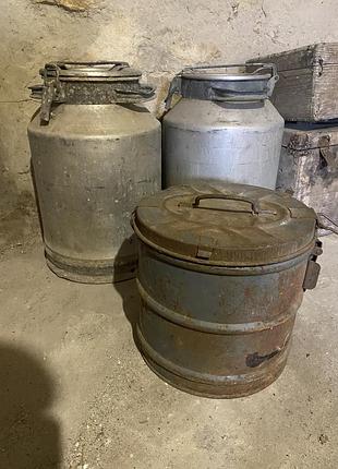 Старинный 🥛🐝 бибон алюмиевый молочный бочка советский