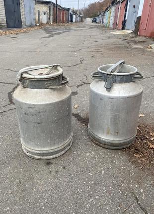 Старинный 🥛🐝 бибон алюмиевый молочный бочка советский