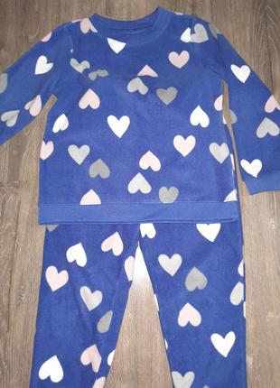 Теплая пижама для девочки carter's