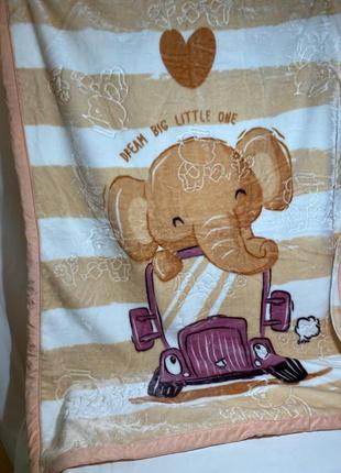 Плед плюшевый детский с принтом 110*140 см