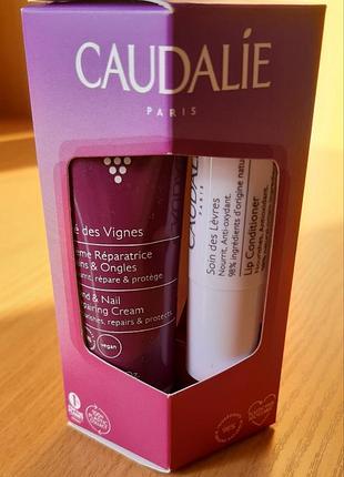 Caudalie набор: крем для рук и бальзам для губ