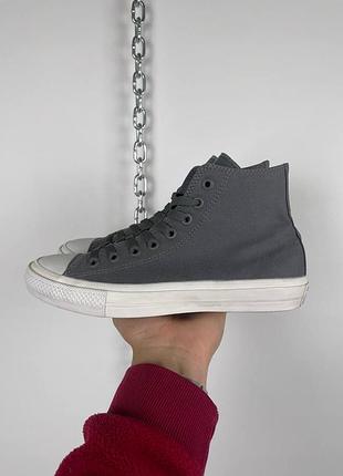 Мужские высокие серые кеды кроссовки converse lunarlon chuck taylor high 41