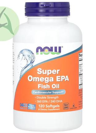 Now foods, super omega, риб’ячий жир із суперомега епк, 120 капсул