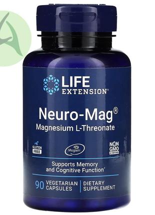 Life extension, neuro-mag, магній l-треонат, 90 капсул