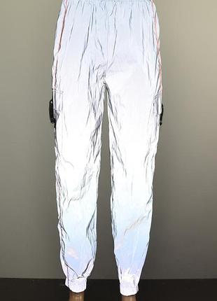 Shein брюки светоотражающие, рефлективные влагоотталкивающие (s)
