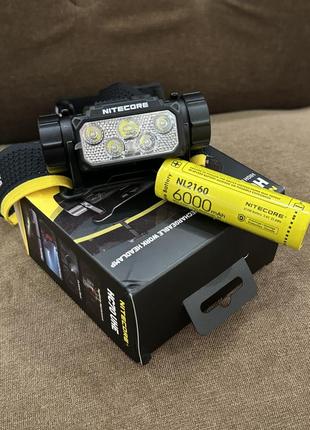 Ліхтар налобний nitecore hc70 uhe  1600 люмен10 режимів акм 21700 6000 mah  usb-c червоне світло