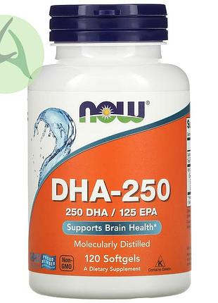 Now foods, риб'ячий жир dha-250, дгк, 120 капсул