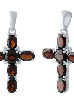Срібний хрестик ogosilver з гранатом 3.322ct (1966648)