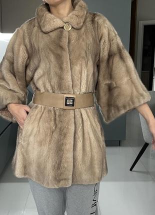 Alessandro bosso фирменная норковая шуба в идеальном состоянии кимоно 46