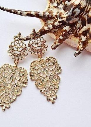 Серьги ажурные