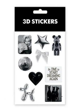 3d стікери "silver edition" набір 8 стікерів