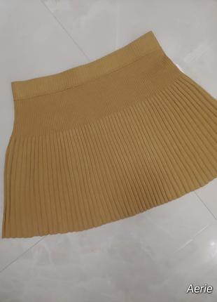 1+1=3🎁на все❗трикотажна спідниця з домішкою вовни в рубчик