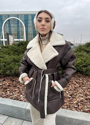 Женская дублёнка,жіноча дублянка,подовжена,тепла тёплая зимняя зимова,оверсайз стильная
