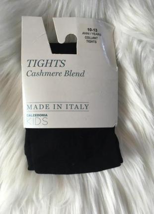 Кешьмеровые колготы calzedonia итальялия, 10-13 р, темно-синие