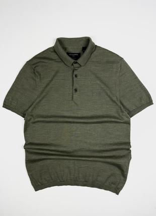 Вовняна футболка поло allsaints