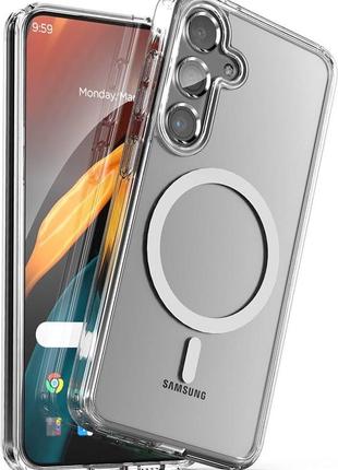 Противоударный чехол для samsung galaxy s23 прозрачный magsafe