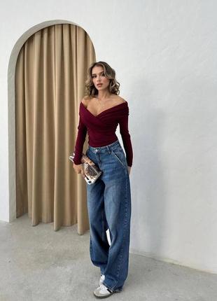 Лонгслів зі спущеними плечима 2