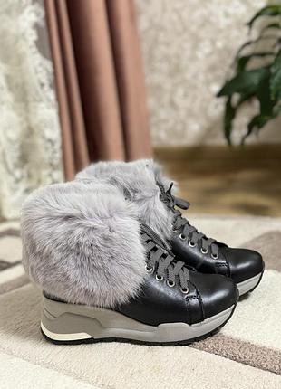Зимние сапожки ботинки ботинки с натуральным мехом