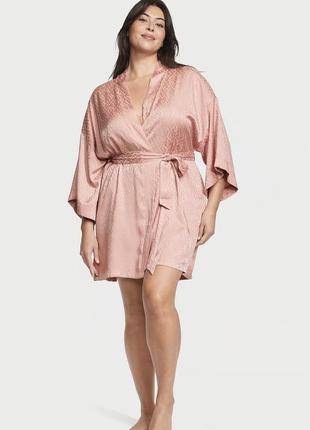 Халат victoria’s secret размер xs/s. icon satin robe. виктория сикрет