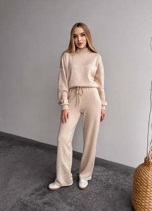 Брючний ангоровий костюм двійка