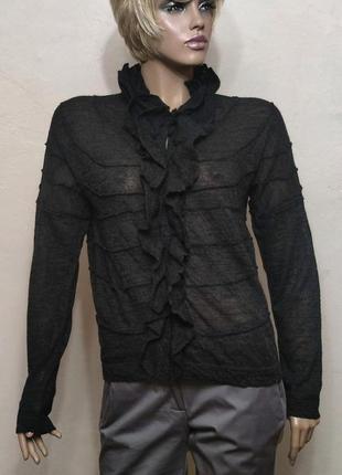 Шерстяной кардиган кофта жабо hugo boss /3996/n