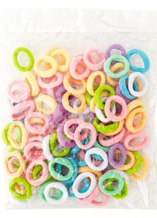 Резинки для волос "пастель-3" 0307-1086-3 микрофибра, 100 шт