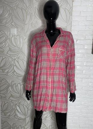 Ночная рубашка на пуговицах ночная ножинка marks & spencer, xl