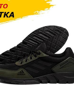 Літні чоловічі кросівки сітка adidas (адідас) кольору хакі повсякденні на літо *а 112 ч/з сітка*