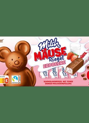Шоколадные батончики choceur milch mause riegel erdbeere 300g