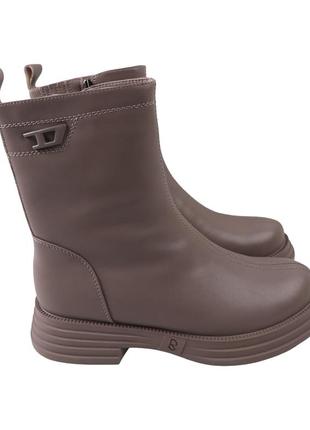 Ботинки женские renzoni капучино натуральная кожа, 37