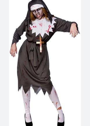 Монашка монахиня зомби костюм карнавальный