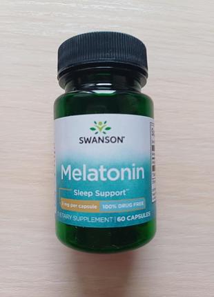 Мелатонін,  для сну, 3 мг, 60 капсул,  swanson, iherb, мелатонин, сон
