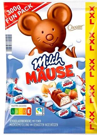 Шоколадні цукерки choceur milch mause milchcreme 300g