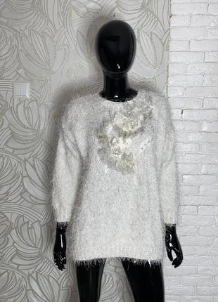 Винтажная мохнатая кофта джемпер винтаж